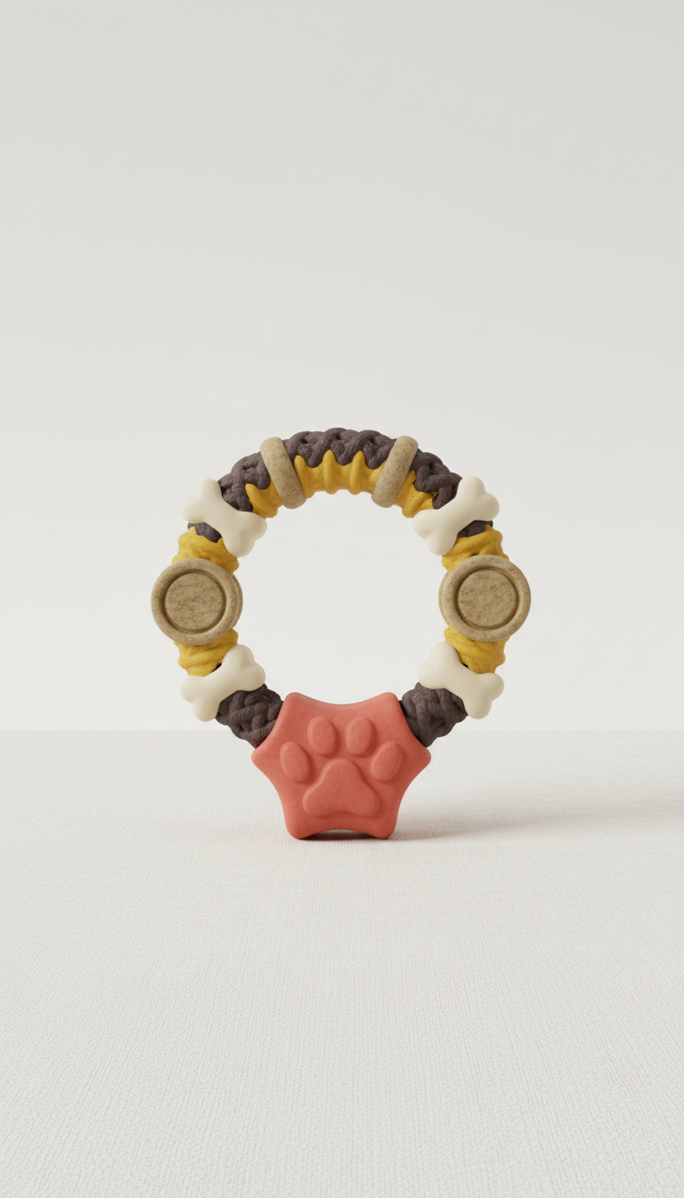 Interactive Fetch Ring With Grip Grooves